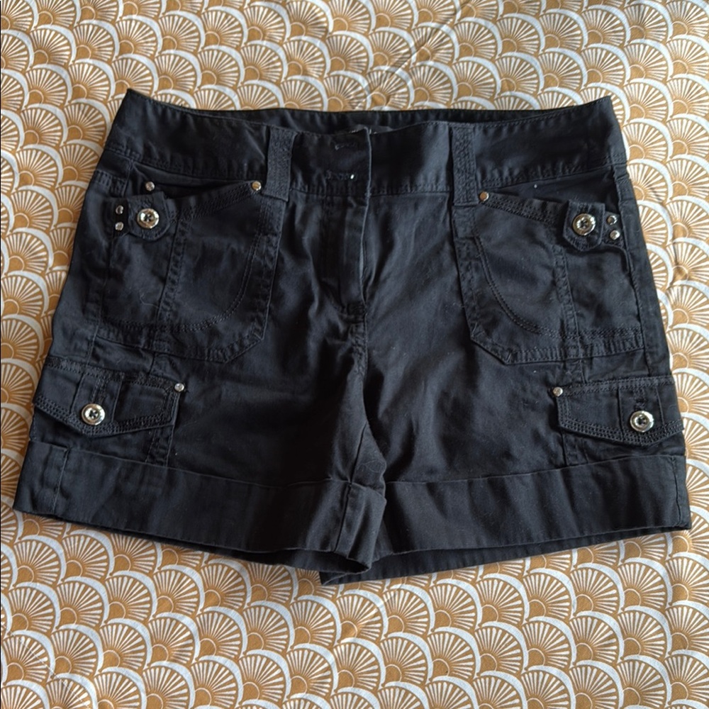 White House Black Market Black Women's Cargo Shorts Size 2